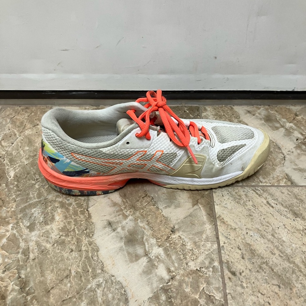 Asics Court Speed FF White Sunrise Tennis Shoes Size 7.5 Training Sneakers - Picture 4 of 8